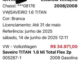 VOLKSWAGEN - SAVEIRO - 2008/2008 - Branca - R$ 26.900,00